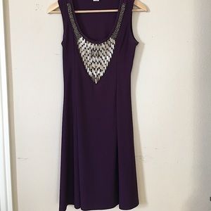 Nordstrom Purple and Silver Sleeveless Dress